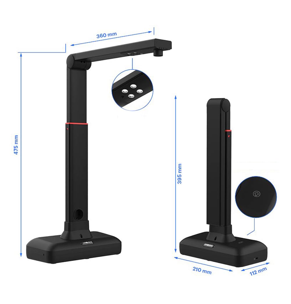 Amazon | 23MP ブックドキュメントスキャナー、OCR 機能/ビデオ録画